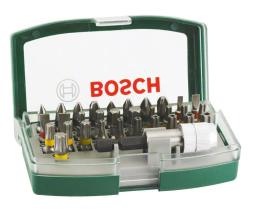 Біти Bosch Professional магнітний бітотримач, SL,PH,PZ,H,T,TT, 25мм, кейс, набір 32шт