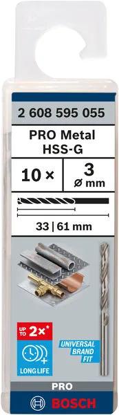Свердло Bosch Professional HSS-G по металу, 3мм, 10шт