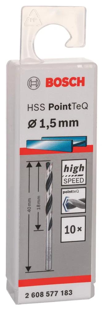 Свердло по металу Bosch Professional HSS-PointTeQ, 1.5х18х40мм, 10шт