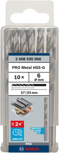 Свердло Bosch Professional HSS-G 6 по металу, 6мм, 10шт