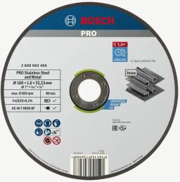 Диск відрізний Bosch Professional для нержавіючої сталі та металу 180x1.6x22.23мм