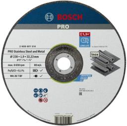 Диск відрізний Bosch Professional для нержавіючої сталі та металу 230x1.9x22.23мм