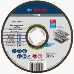 Диск відрізний Bosch Professional X-Lock Expert для нержавіючої сталі та металу, 125x1мм