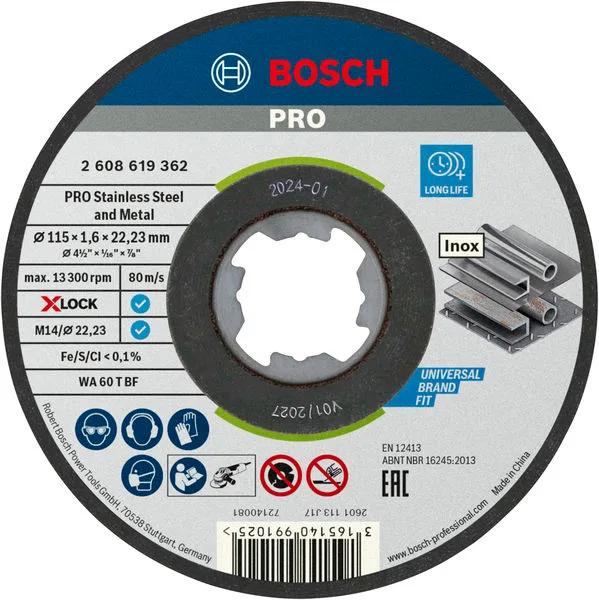 Диск відрізний Bosch Professional X-Lock для металу 115х1.6мм