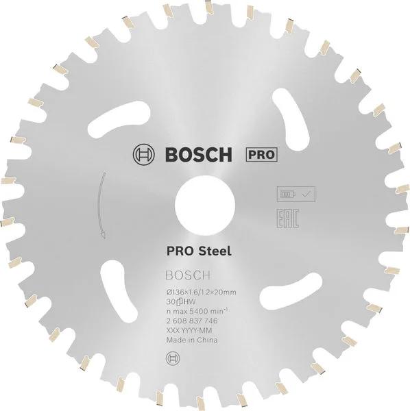 Диск пиляльний Bosch Standard for Steel 136x1.6x20мм 30HB