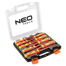 Викрутки Neo Tools діелектрична, SL,PH, сталь S2, кейс, набір 9шт