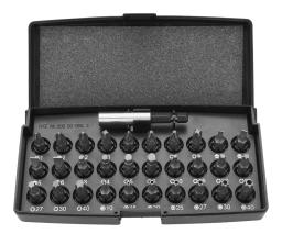Біти Neo Tools, 1/4", бітотримач, SL,PH,PZ,H,T,TT, 25мм, сталь S2, кейс, 31шт