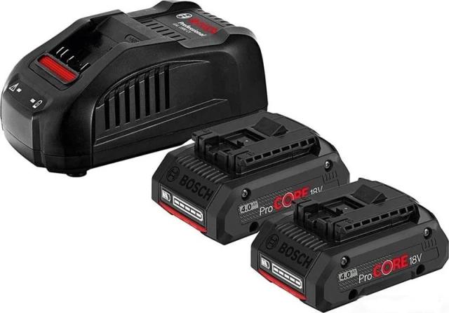 Набір акумулятора та зарядного пристрою Bosch Professional ProCore 18В 2х18В 4А·год ЗП