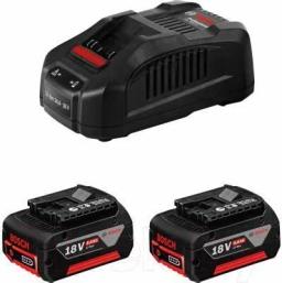 Набір акумулятора та зарядного пристрою Bosch Professional GBA 2х18В 4А·год + GAL 18В-40 18В 4А·год