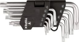 Ключі Torx TOPEX, короткі, CrV, T10-T50, набір 9шт