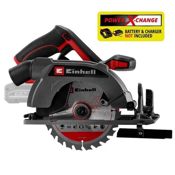 Пила дискова акумуляторна Einhell TP-CS 18/165 Li Solo 18В 4200об/хв 165х20мм 2.9кг без АКБ та ЗП