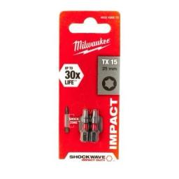 Біти Milwaukee Shockwave, TX15х25мм, набір 2шт