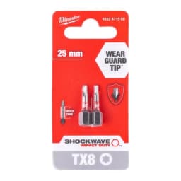 Біти Milwaukee Shockwave, TX8х25мм, набір 2шт