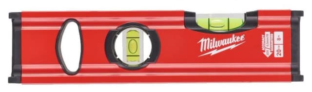 Рівень Milwaukee Slim 20, 20см, 2 капсули, алюмінієвий корпус