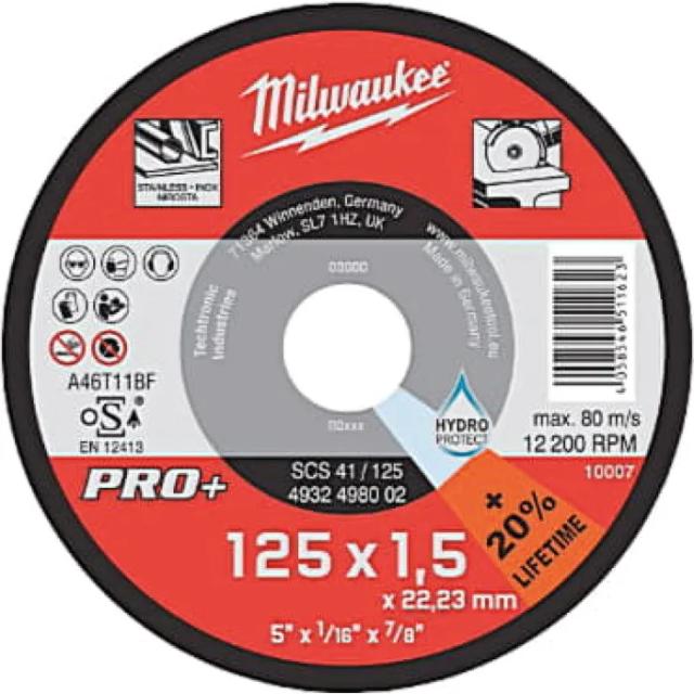 Диск відрізний Milwaukee Pro+ SCS41 по металу, 125х1.5х22.2мм