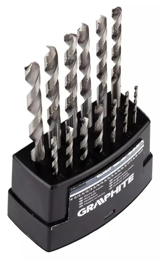 Набір свердел по металу GRAPHITE HSS HSS-G 2-8мм кейс 13шт