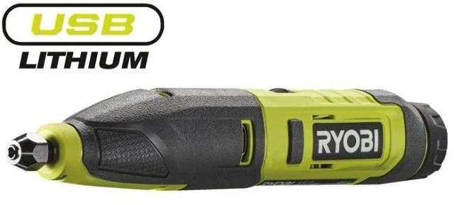Долото акумуляторне Ryobi USB Lithium RPC4-0 4В 13000об/хв 0.28кг без АКБ