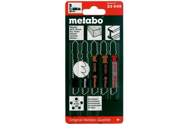 Полотно пиляльне для електролобзика Metabo, по дереву та металу, набір 5шт