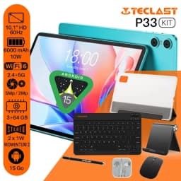 Планшет Teclast P33 KIT 10,1" 3ГБ, 64ГБ, 6000мА•год, Android, блакитний