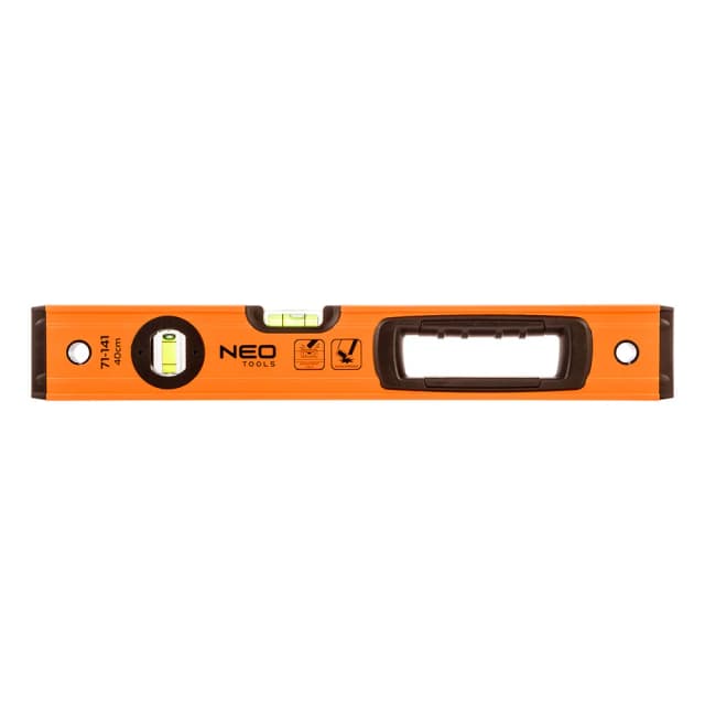 Рівень Neo Tools S 400 алюмінієвий, 40см, 3 капсули, 1 отвір для рук