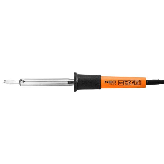 Паяльник електричний Neo Tools 60Вт 450°C нікельована мідь