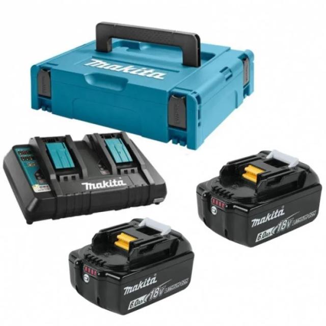 Набір акумулятора та зарядного пристрою Makita 198077-8 LX L1860 2х18В 6А·год ЗП DC18RD кейс Makpac3