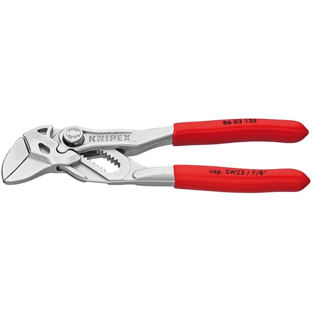 Кліщі переставні KNIPEX, 0-23мм, 125мм, хромовані, 0.105кг