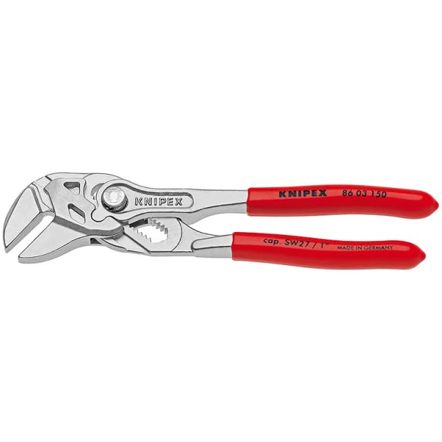 Кліщі переставні KNIPEX, 0-27мм, 150мм, хромовані, 0.175кг