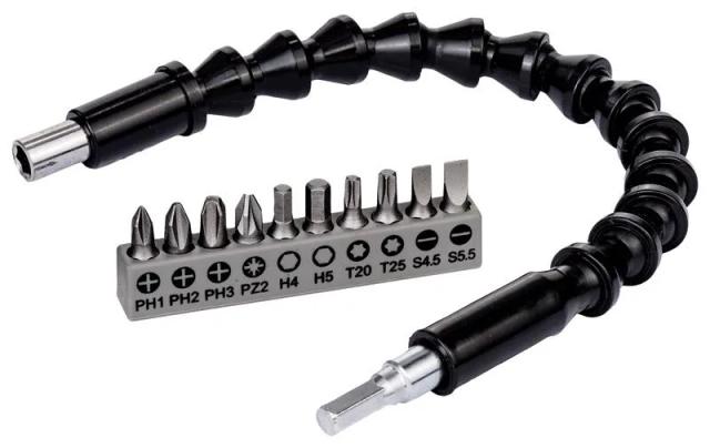 Біти Bosch Professional гнучкий подовжувач, 300мм SL,PH,PZ,H,T набір 10шт