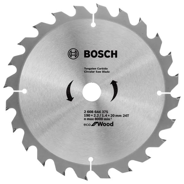 Диск пиляльний Bosch Professional Eco for Wood 190x20/16-24T
