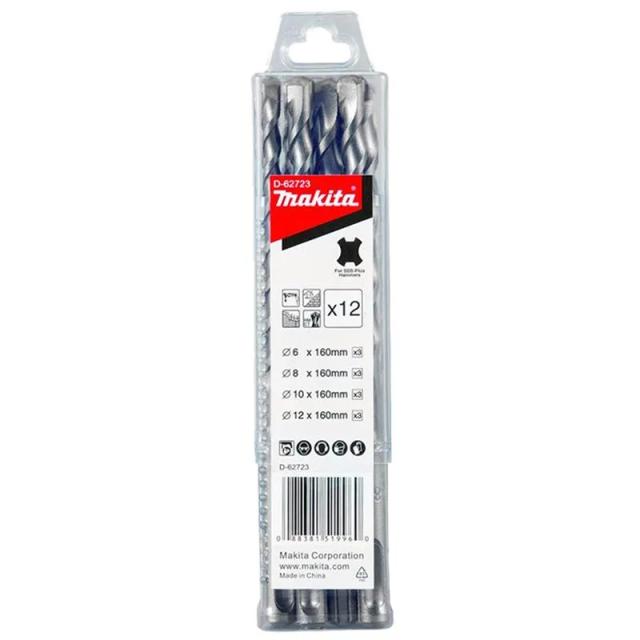 Набір бурів по бетону Makita D-62723, SDS-Plus, 12шт