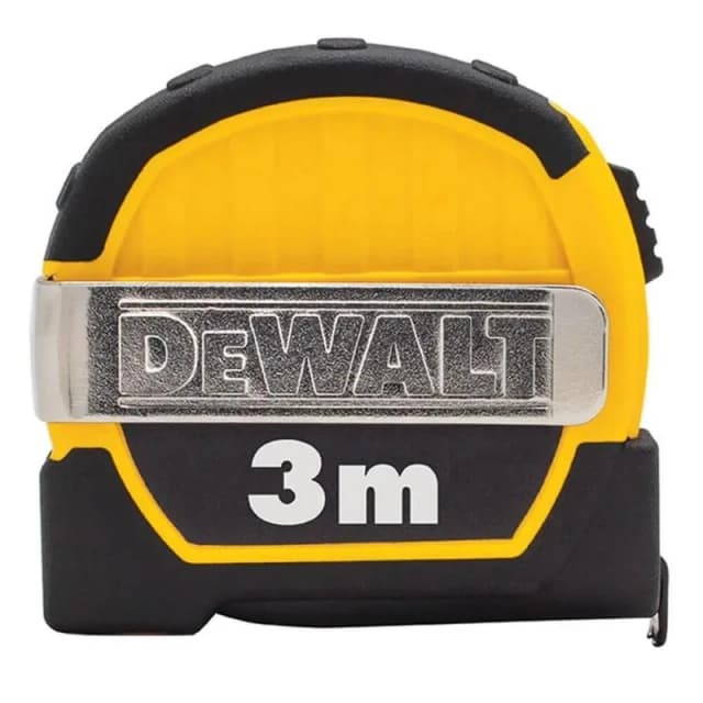 Рулетка DeWALT POCKET, 3мх12.7мм, з фіксатором змотування, АБС-пластик, магніт