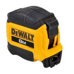 Рулетка DeWALT COMPACT, 8мх28мм, з фіксатором змотування, АБС-пластик, магніт