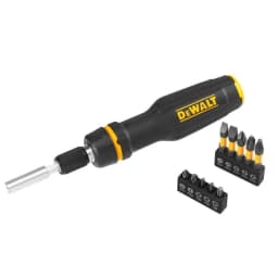 Викрутка DeWalt FULL FIT Telescoping, 10 насадок, руків'я двокомпонентне, 25-50мм, 10 біт, SL,PH,SQ