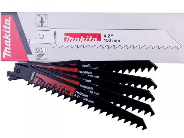 Полотно пиляльне для шабельної пилки Makita P-04999 по дереву, HSS, 5шт
