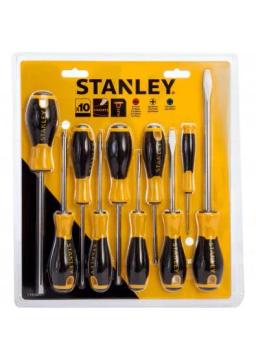 Набір викруток Stanley ESSENTIAL Ph0,1,2, Pz1,2, Sl:5.5,3,4,6..5,8 10шт