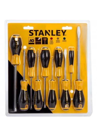 Набір викруток Stanley ESSENTIAL Ph0,1,2, Pz1,2, Sl:5.5,3,4,6..5,8 10шт