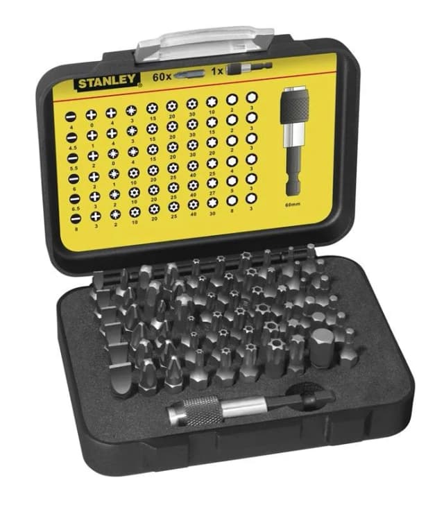 Біти Stanley Expert, 1/4", магнітний бітотримач, SL,PH,PZ,H,T, 25мм, кейс, набір 61шт