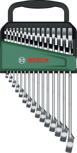 Ключі гайкові Bosch, комбіновані, 6-21мм, CrV, набір 15шт