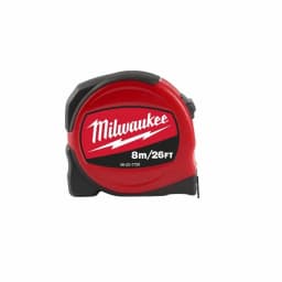 Рулетка Milwaukee Slimline S8-26/25, 8мх25мм, з фіксатором змотування, АБС-пластик