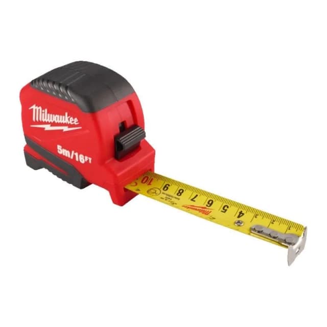 Рулетка Milwaukee Pro Compact, 5мх16фтх25мм з фіксатором змотування, АБС-пластик