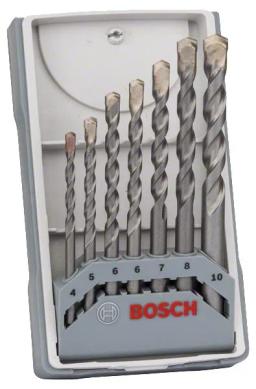 Набір свердел по бетону Bosch Professional X-Pro CYL-3, 4-10мм, кейс, 7шт
