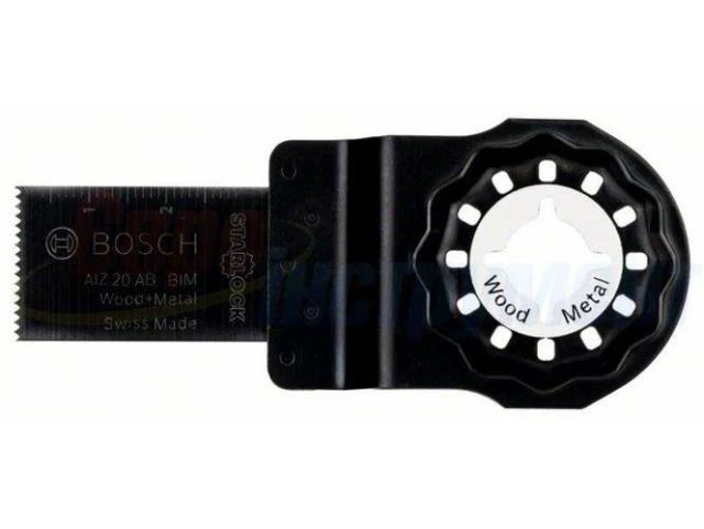 Полотно пиляльне занурювальне Bosch Professional Starlock BIM AIZ 20 AB, по дереву та металу, для багатофункц. інструменту, 20х30мм