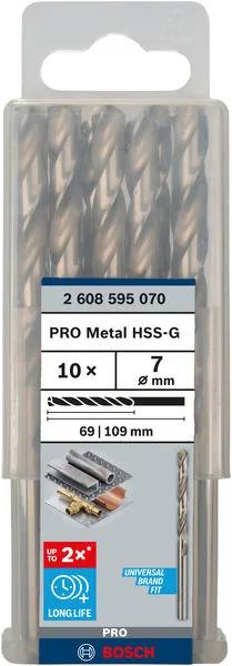 Свердло Bosch Professional HSS-G 7 по металу, 7мм, 10шт