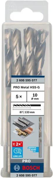 Свердло Bosch Professional HSS-G по металу, 10мм, 5шт