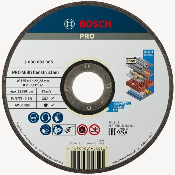 Диск відрізний Bosch Professional Rapido Multi Construction 125x1мм