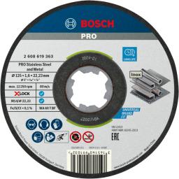 Диск відрізний Bosch Professional X-Lock для нержавіючої сталі 125x1.6x22.23мм, 10шт