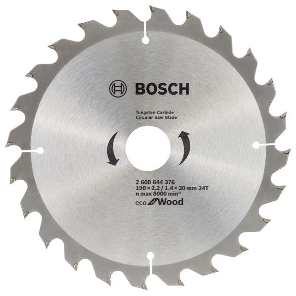 Диск пиляльний Bosch Professional optiline Eco, 190x30мм, 24T