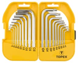 Ключі комбіновані TOPEX шестигранні та Torx CrV, 1.5-10мм, T10-T50 набір 18шт