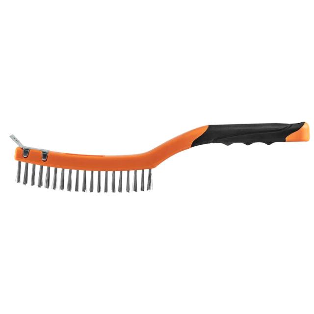 Щітка дротяна Neo Tools пряма, 3х19 рядів, прямий дріт 0.3мм, 345мм, двокомпонентне руків'я